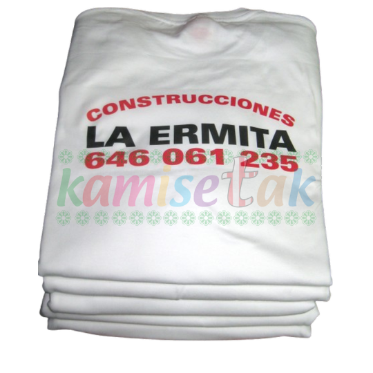 Camisetas blancas de Construcciones LA ERMITA