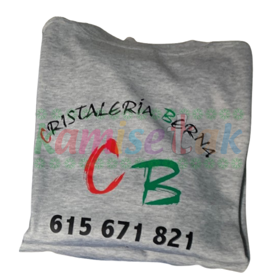 Camisetas grises de Cristalería Berna