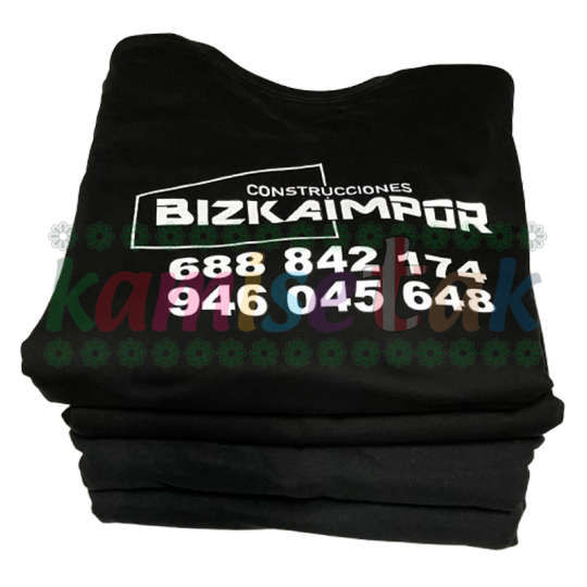 Camisetas negras de Construcciones Bizkaimpor de Bilbao