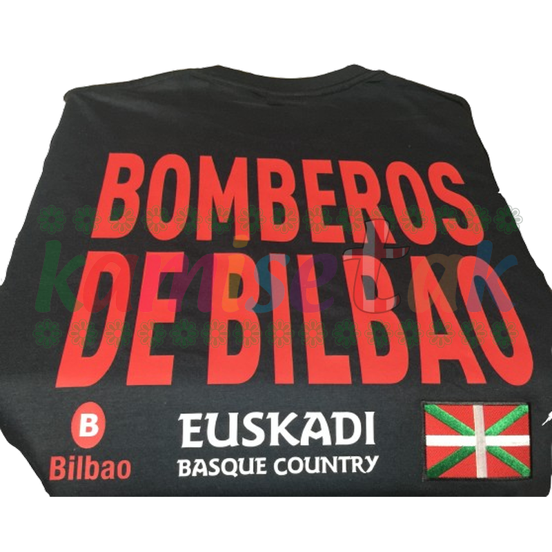 Camisetas negras para Bomberos de Bilbao