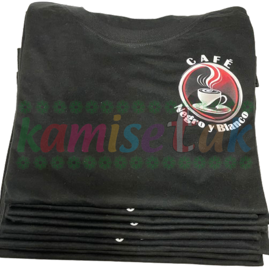 Camisetas negras de Cafe NEGRO y BLANCO.