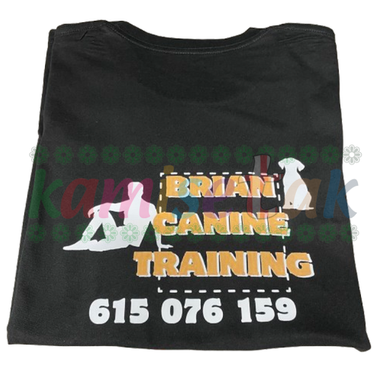 Camisetas negras de Brian Canine Training