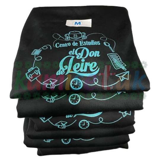 Camisetas negras de la ACADEMIA el DON de LEIRE