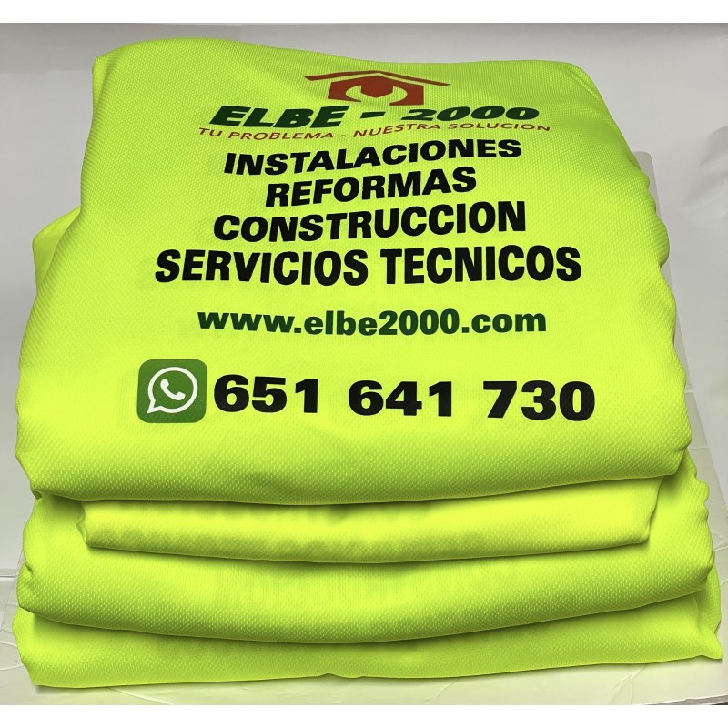 Camisetas amarillas ELBE CONSTRUCCIONES y REFORMAS