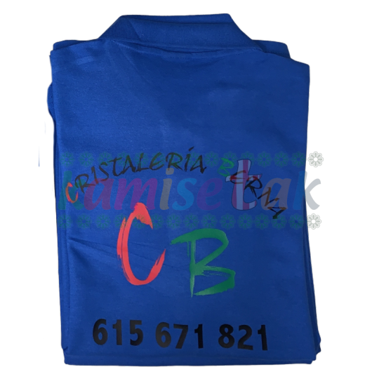 Polos azules de Cristalerías Berna