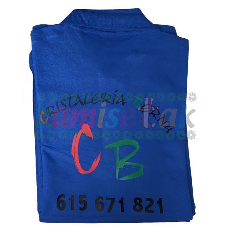 Polos azules de Cristalerías Berna