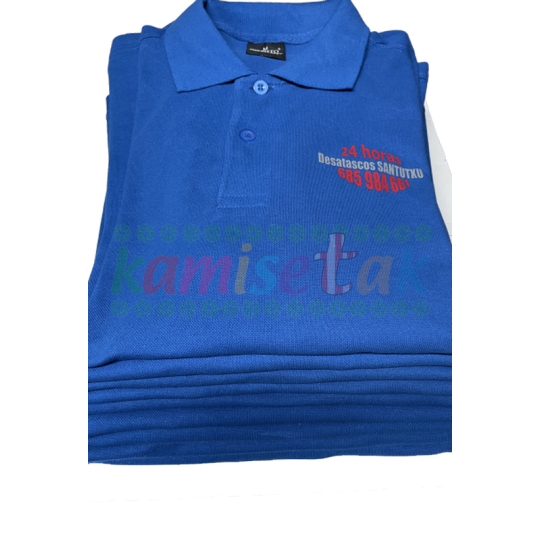 Polos azules de DESATASCOS SANTUTXU