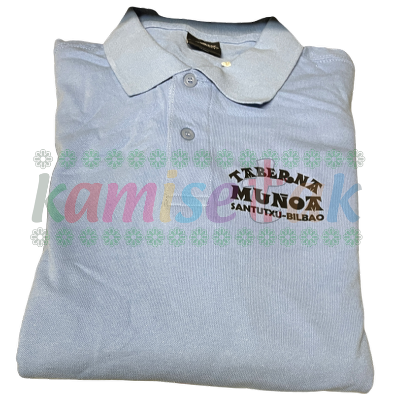 Polos azul celeste Taberna MUÑOA