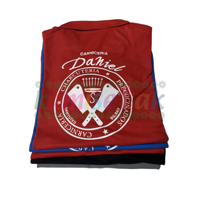 Polos granates Peluqueria Mitxel de Santutxu