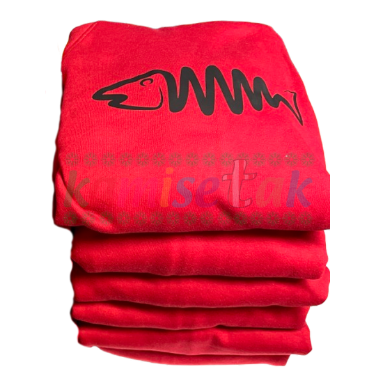 Sudaderas rojas Pescadería La Ribera, Casco Viejo de Bilbao