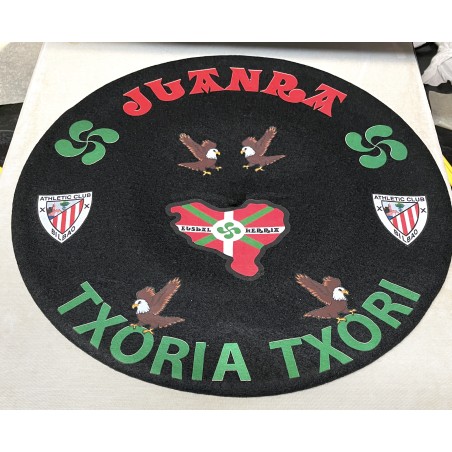 Txapela publicitaria de lana de boinas Elosegui.