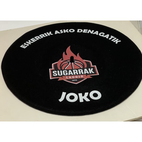 Txapela publicitaria de lana de boinas Elosegui.