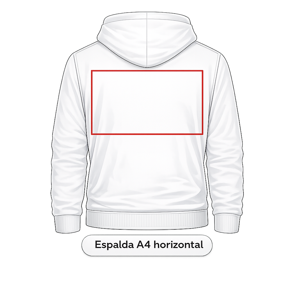 Espalda completa A4 horizontal