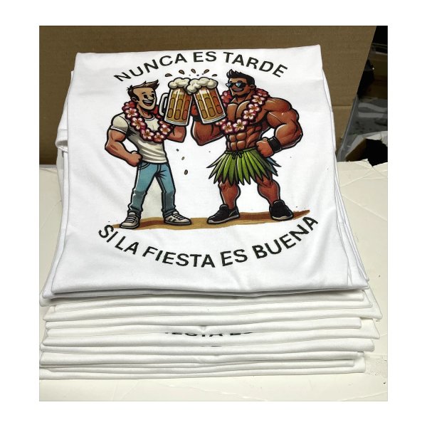 Camisetas de despedido "Nunca es tarde..."