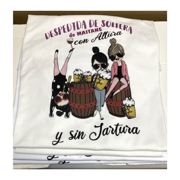 Camisetas blancas "Despedida de soltera con altura..."