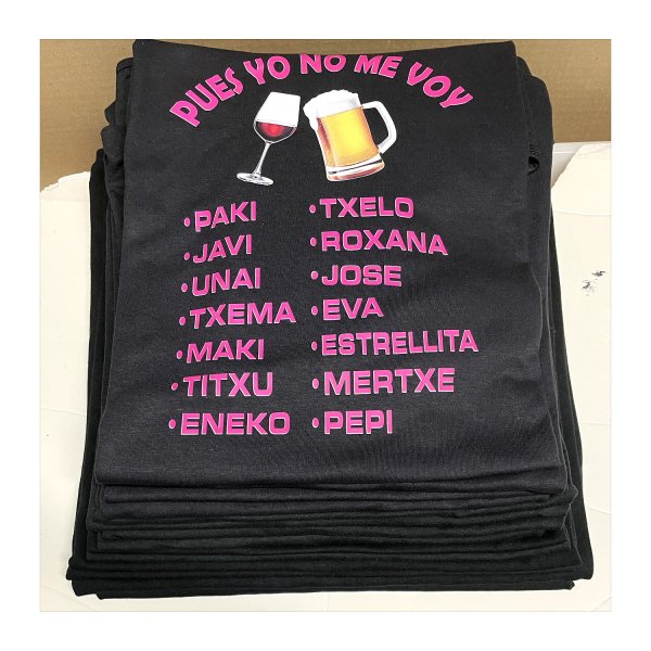 Camisetas de la cuadrilla "Pues yo no me voy..."