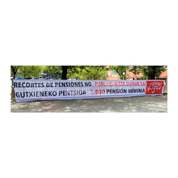 Pancarta Asociación de jubilados.